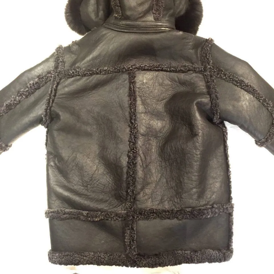 Jakewood Black Duffle Mink Shearling Coat