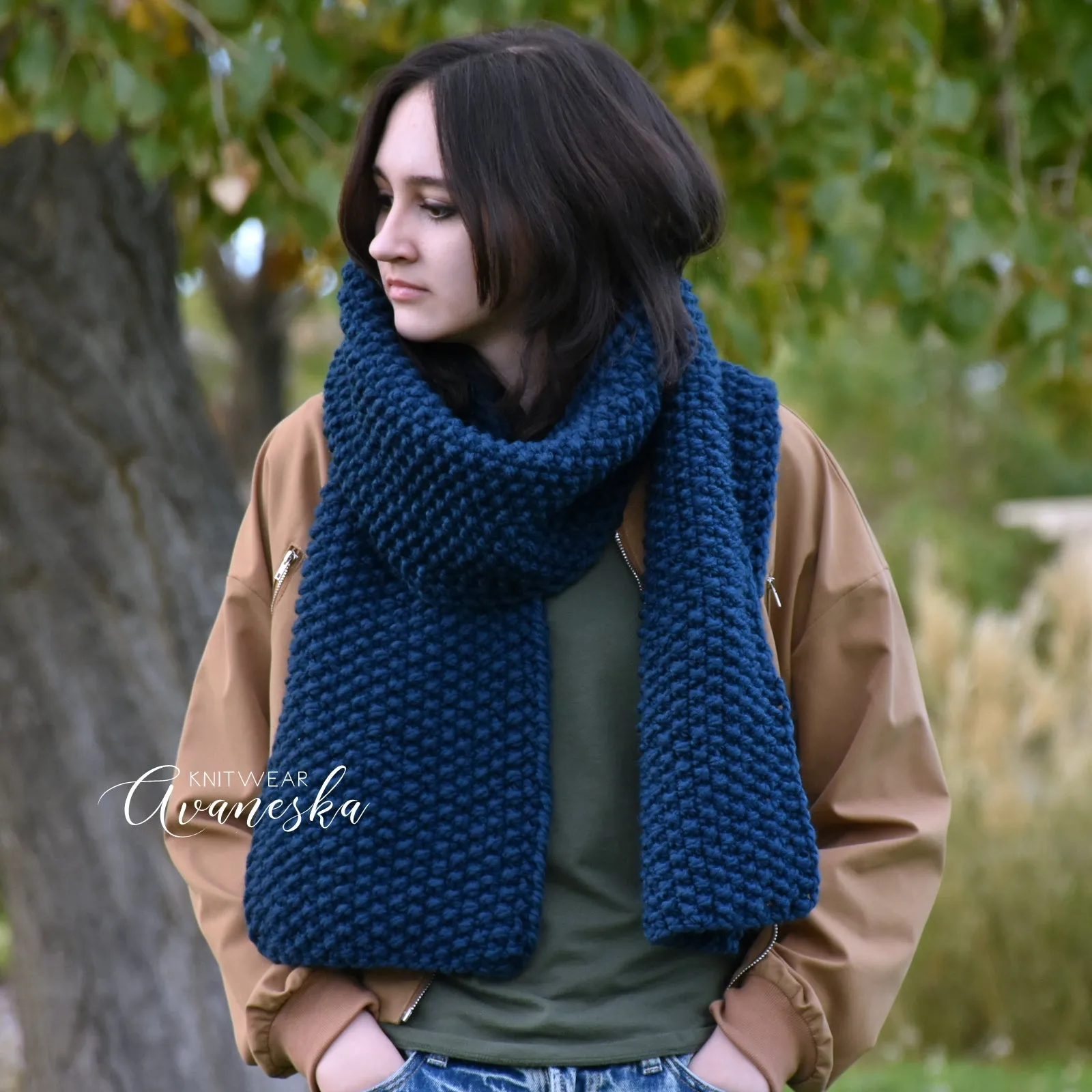 Knit Long Scarf | THE OXFORD