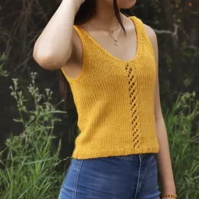 Lattice Tank Top knitting Pattern