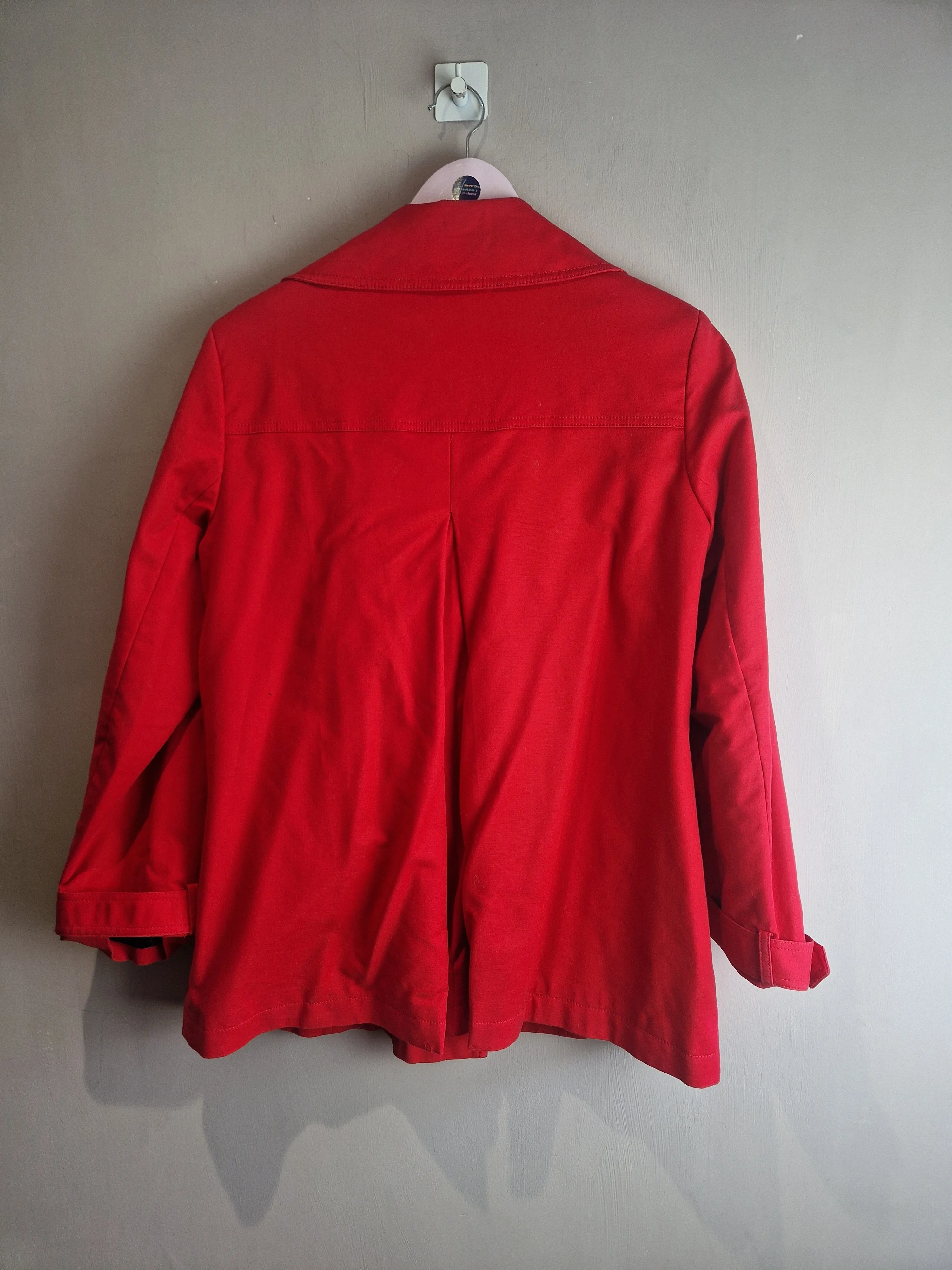 Laura Ashley Red double breasted coat - size 14