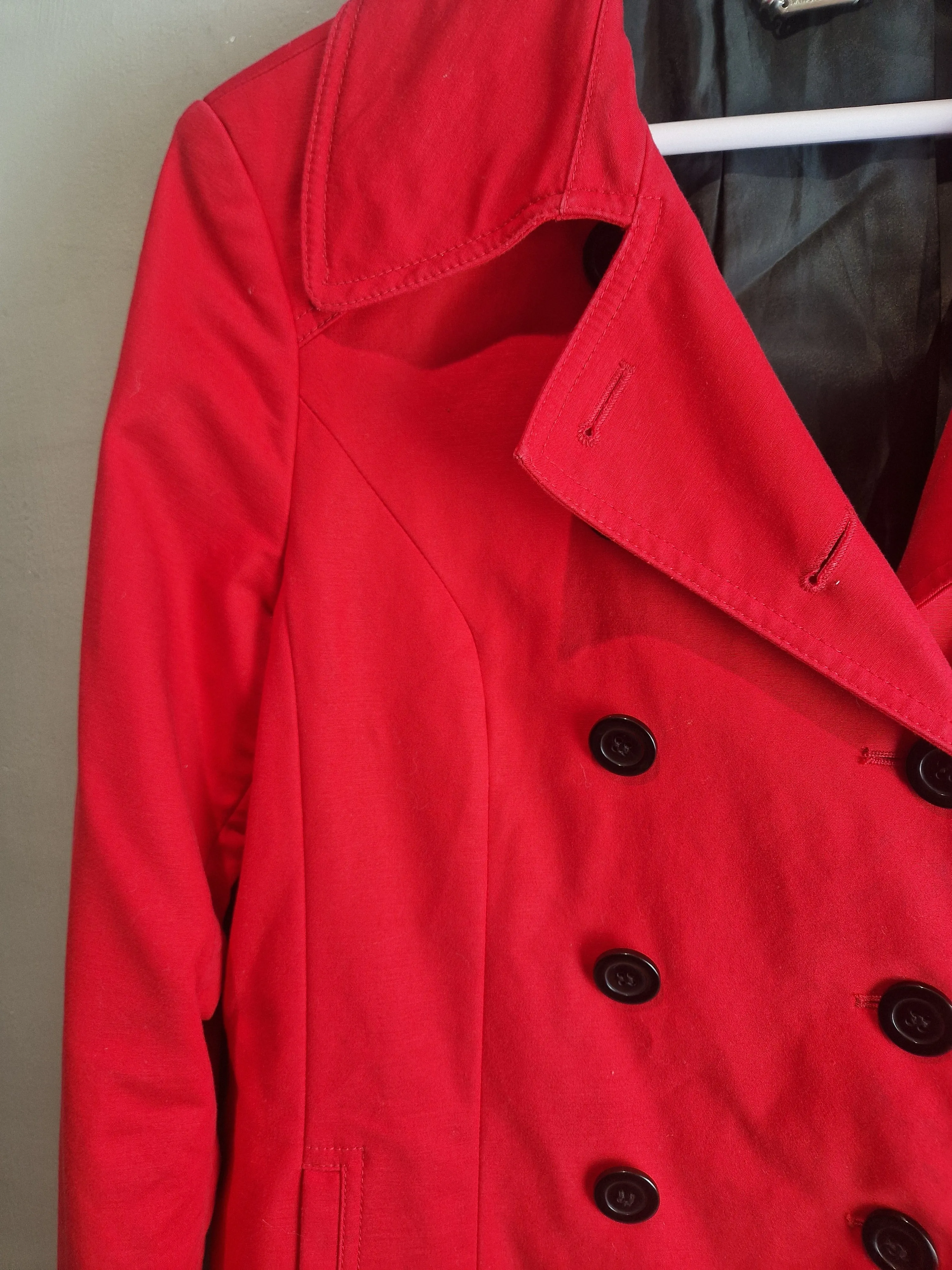 Laura Ashley Red double breasted coat - size 14