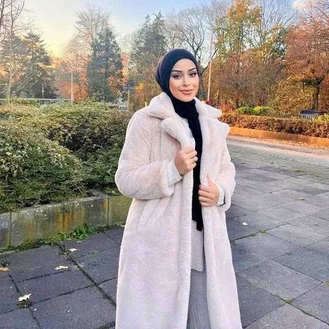 Long Faux Fur Coat- WInter long coats for women