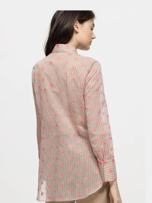 Luisa Cerano S Stripe Neon Dot Blouse 218183/2396