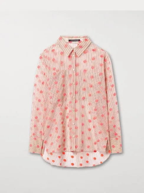 Luisa Cerano S Stripe Neon Dot Blouse 218183/2396