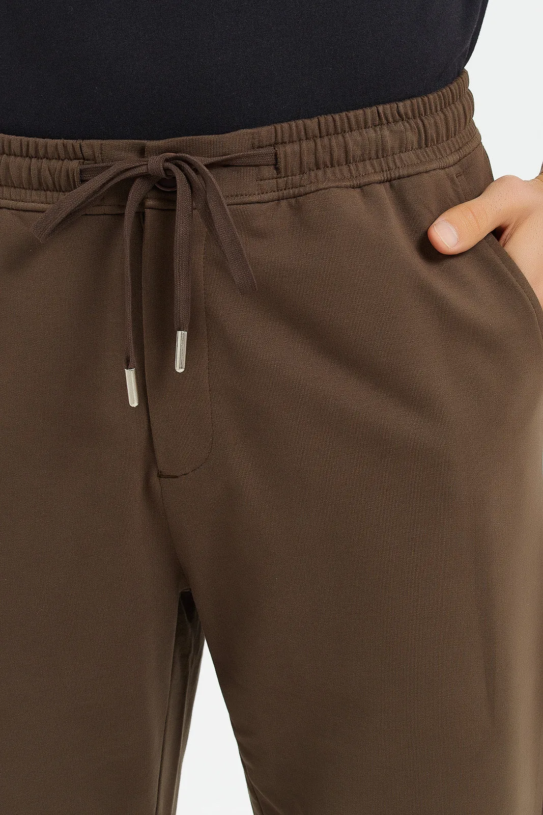 Men Brown Jogger Fit Trousers