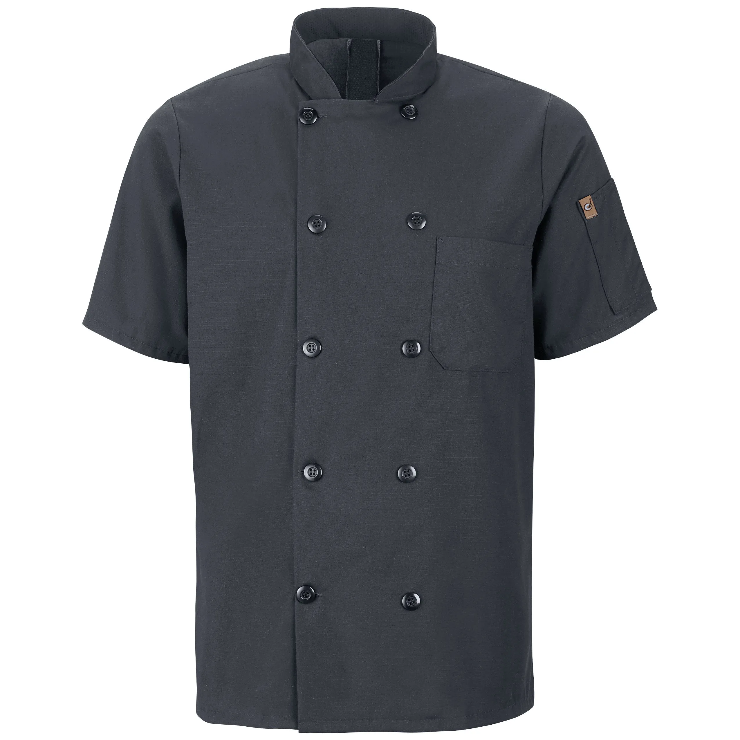 Men's Short Sleeve Chef Coat with OilBlok   MIMIX 046X - Charcoal