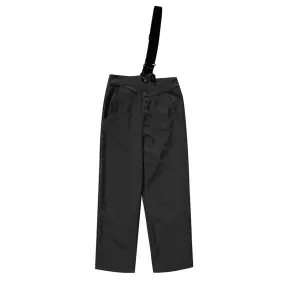 Minimalist Overall For Women High Waist Patchwork Asymmetrical Slim Temeprament Overalls Female Fashion Style