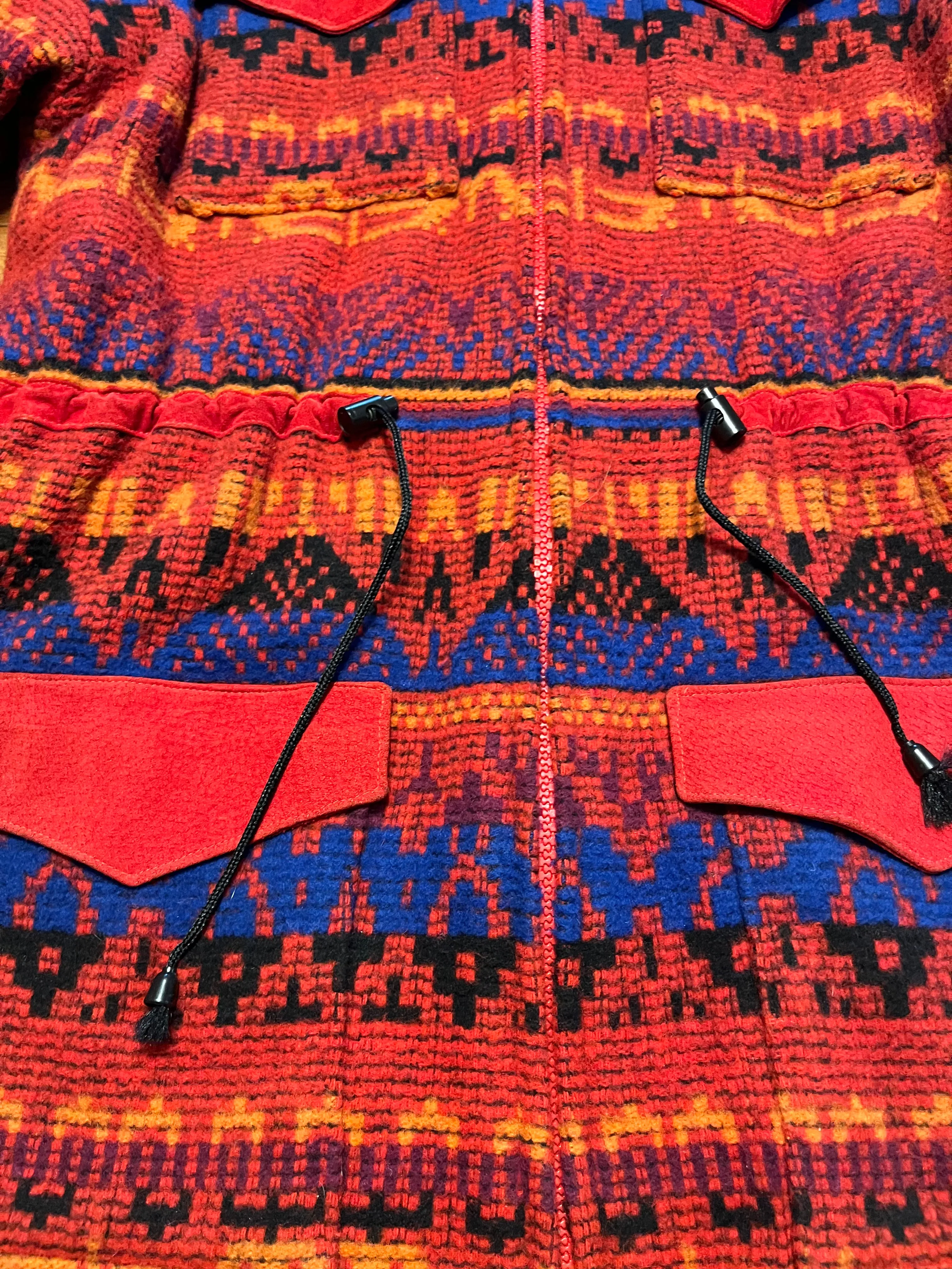 Navajo Print Wool Jacket