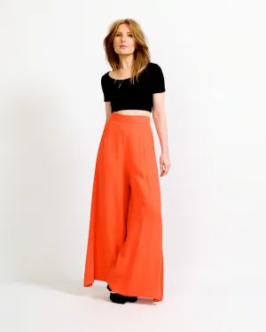 Neon Tangerine Palazzo Pants