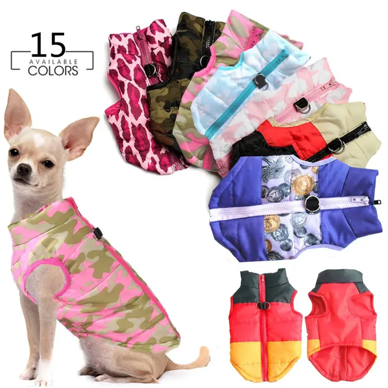 New Heights of Warmth: Windproof Pet Jacket - Padded Vest for Small Dogs, Stylish Winter Apparel for Chihuahuas and More