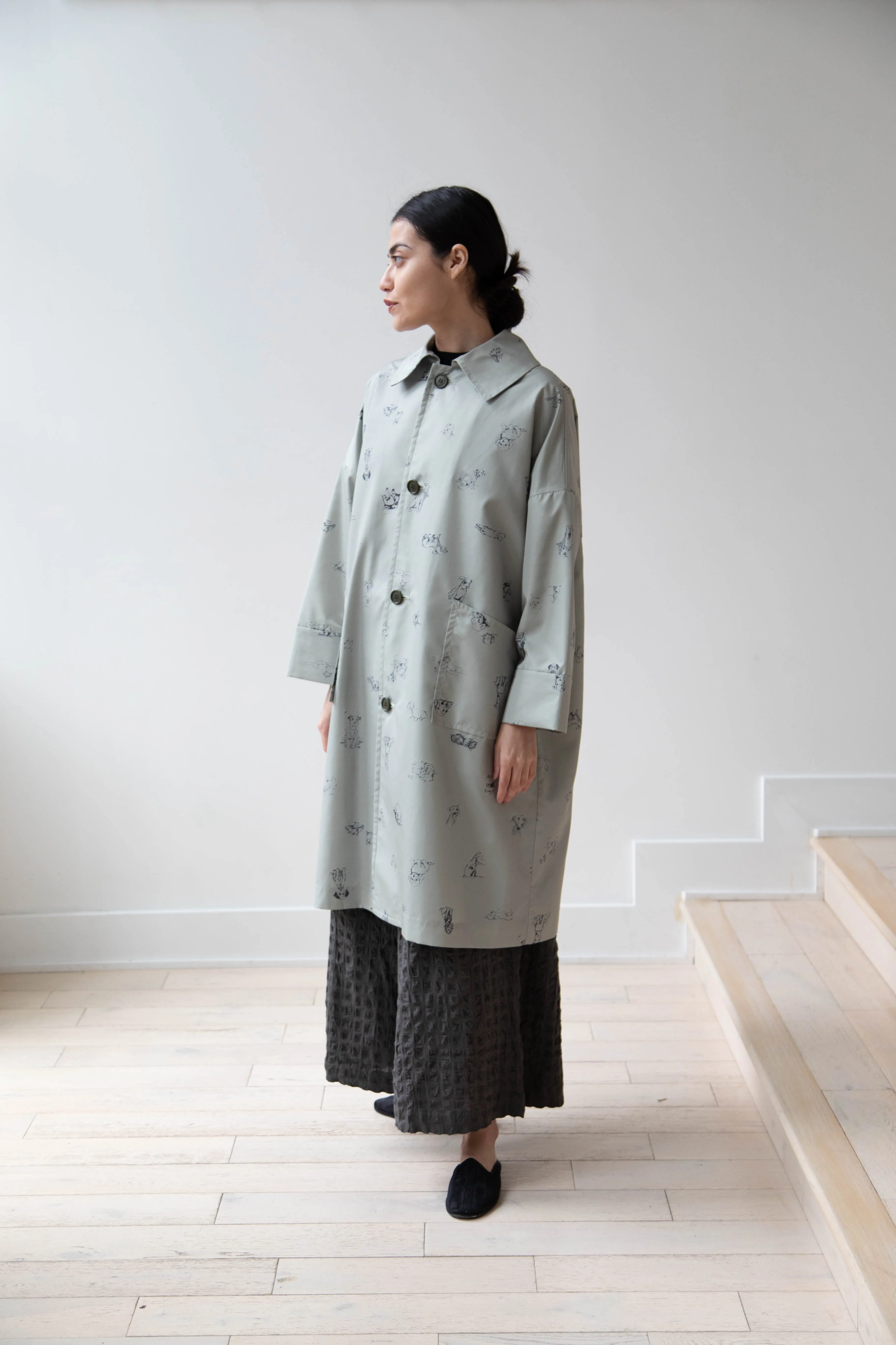 Old Man's Tailor | Sketchbook Umbrella Coat with Dogs