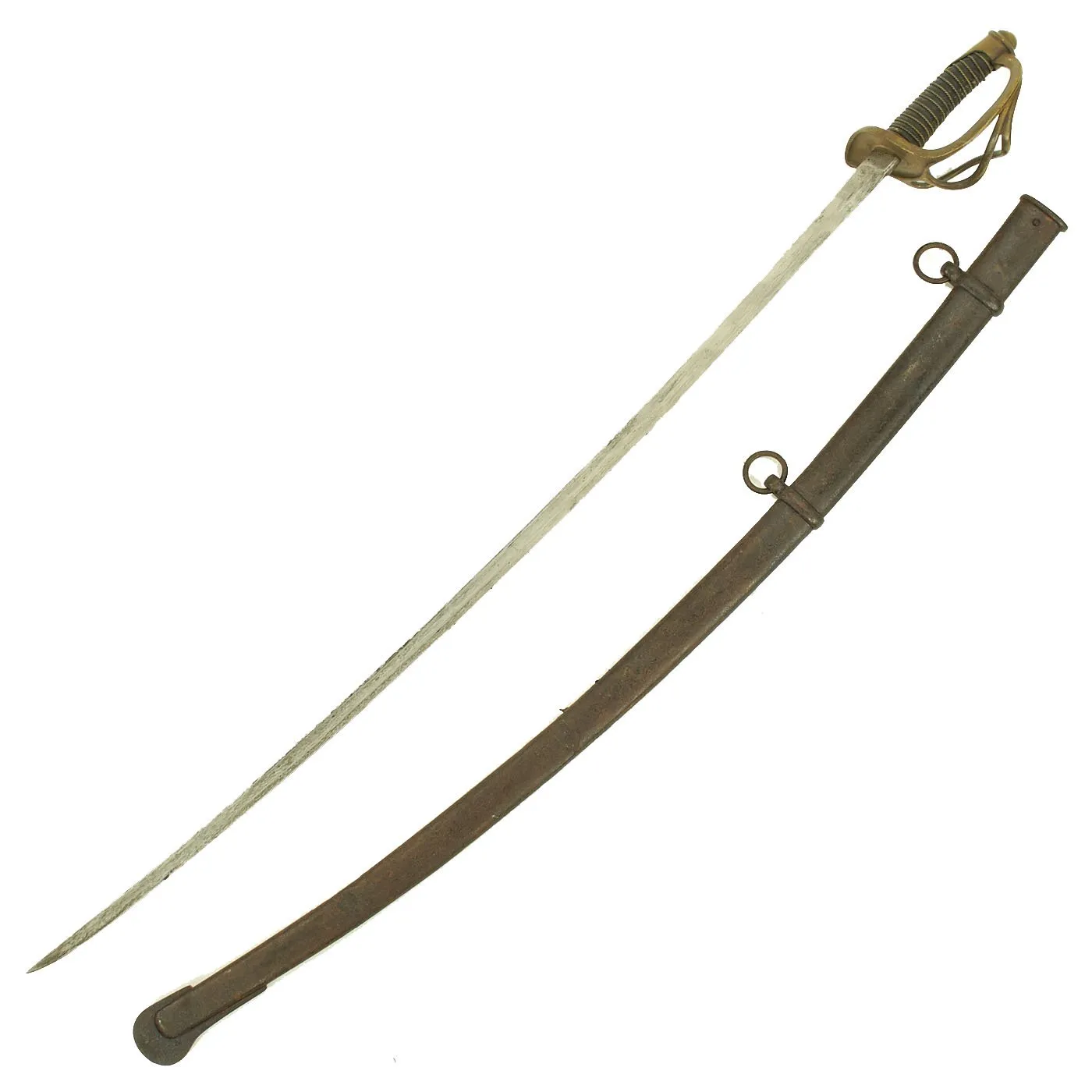 Original U.S Civil War German Made M-1840 "Wrist Breaker" Heavy Cavalry Saber by Clemen & Jung Solingen