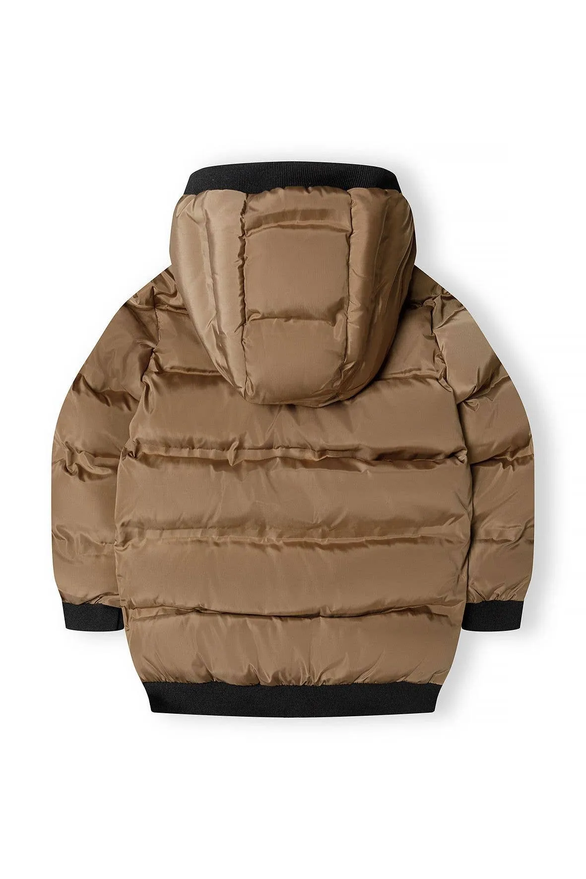 Padded Jacket With Hood And Two Way Zip Brown *In store now*