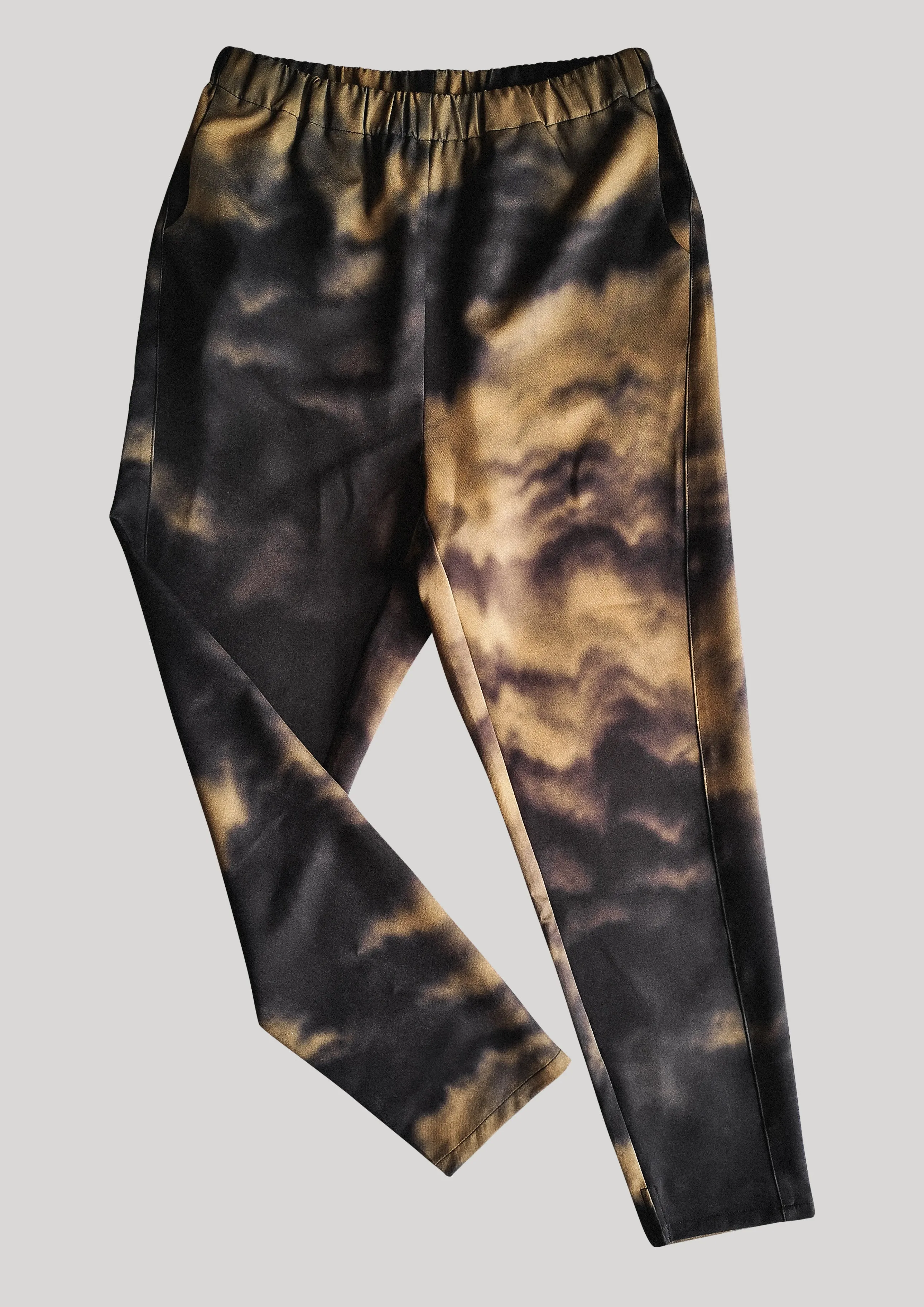 PANTS STRETCH HIGH WAIST PRINT (GOLD)