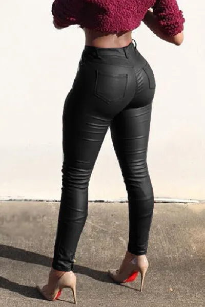 Priscilla PU Leather Skinny Pants