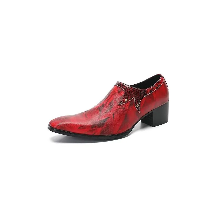 Refined Luxe Square Toe Leather Slip-on Dress Shoes