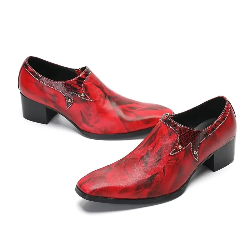 Refined Luxe Square Toe Leather Slip-on Dress Shoes