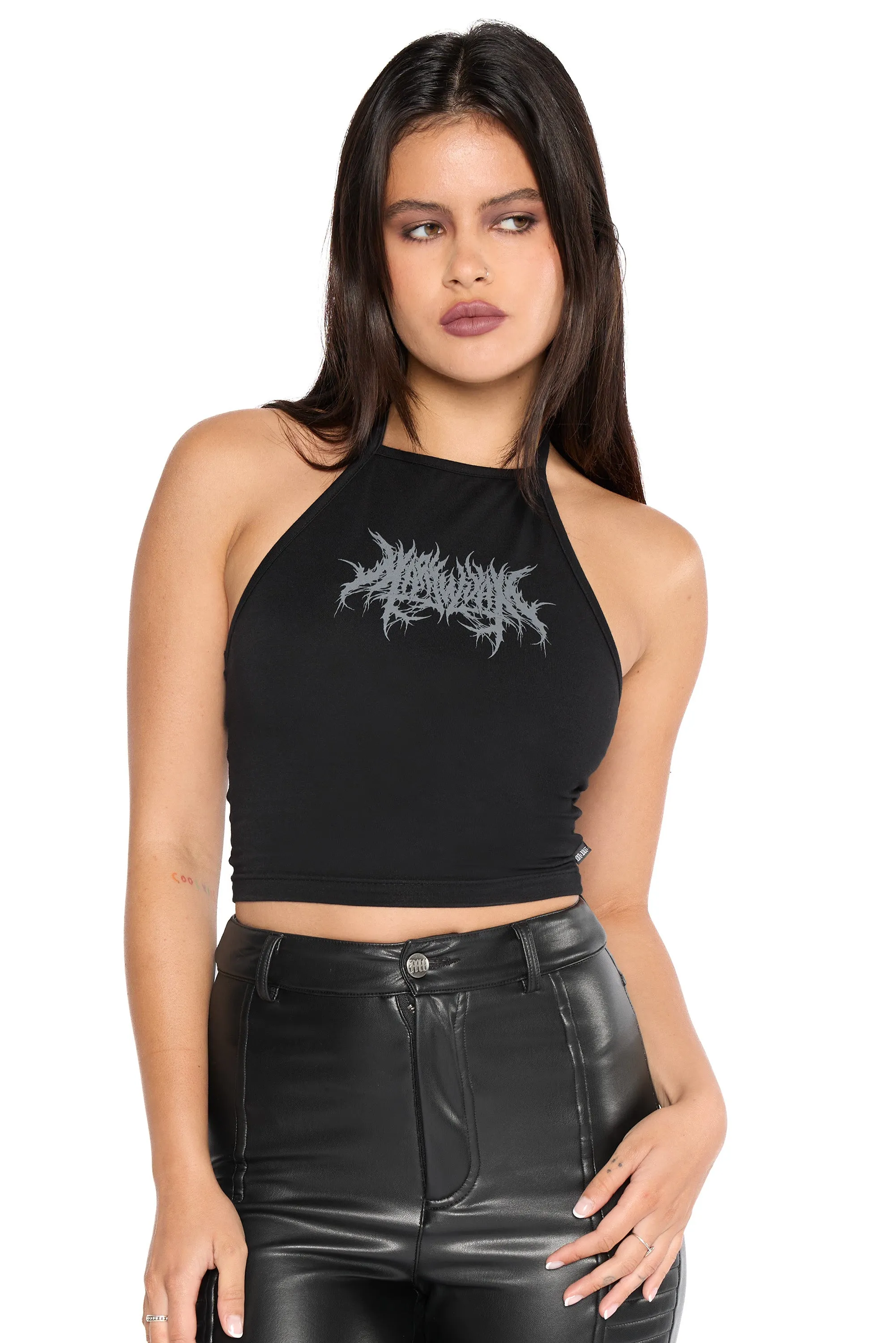 Requiem Halter Crop Top