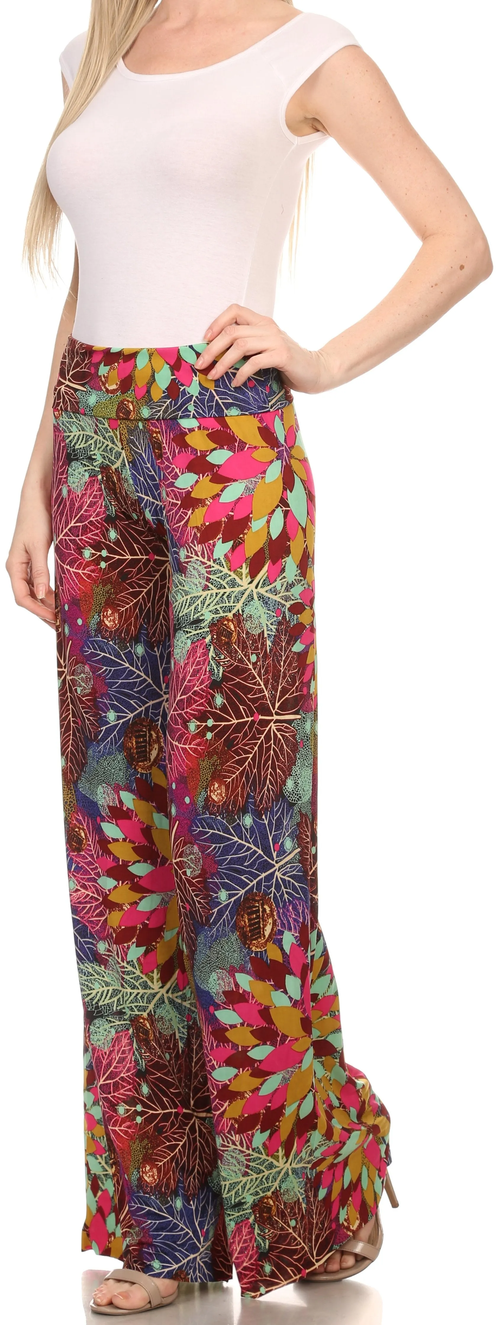 Sakkas Mikaela Spring / Summer Print Wide Leg Spandex Palazzo Pant