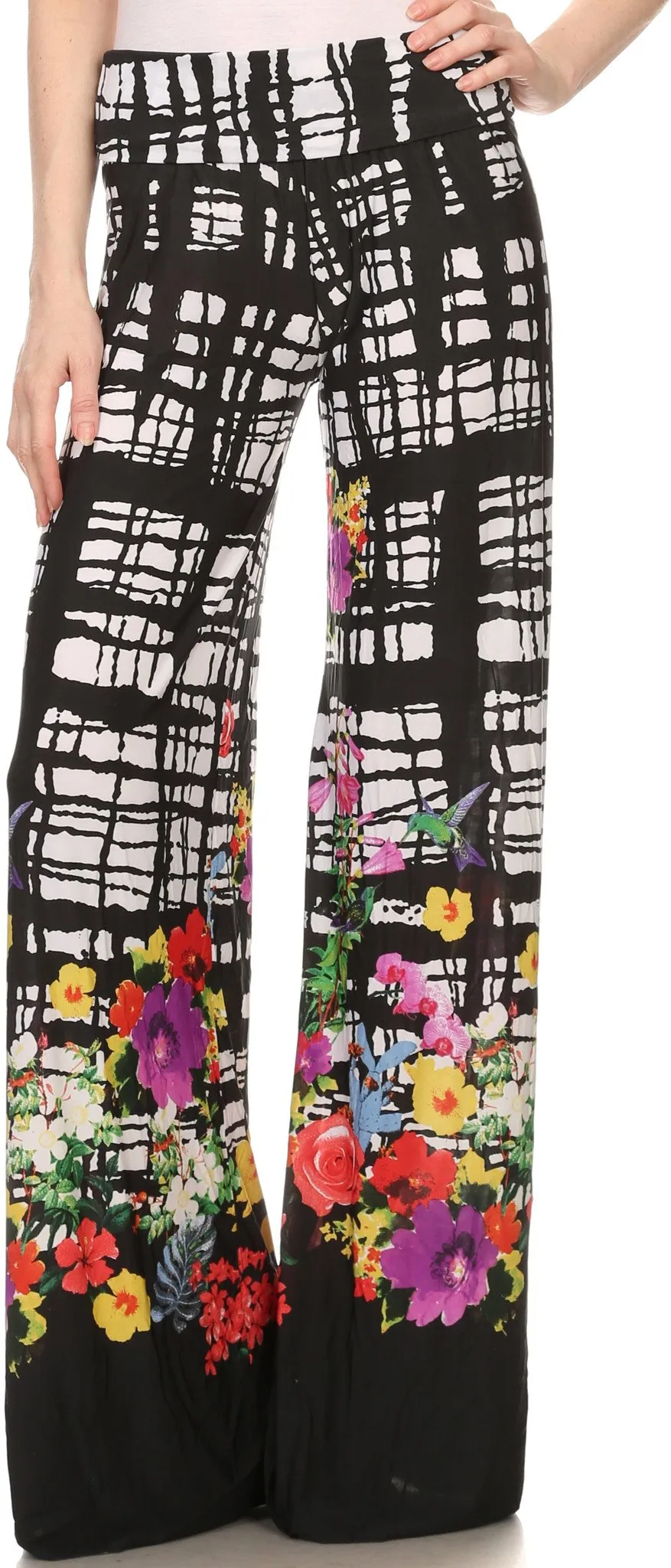 Sakkas Mikaela Spring / Summer Print Wide Leg Spandex Palazzo Pant