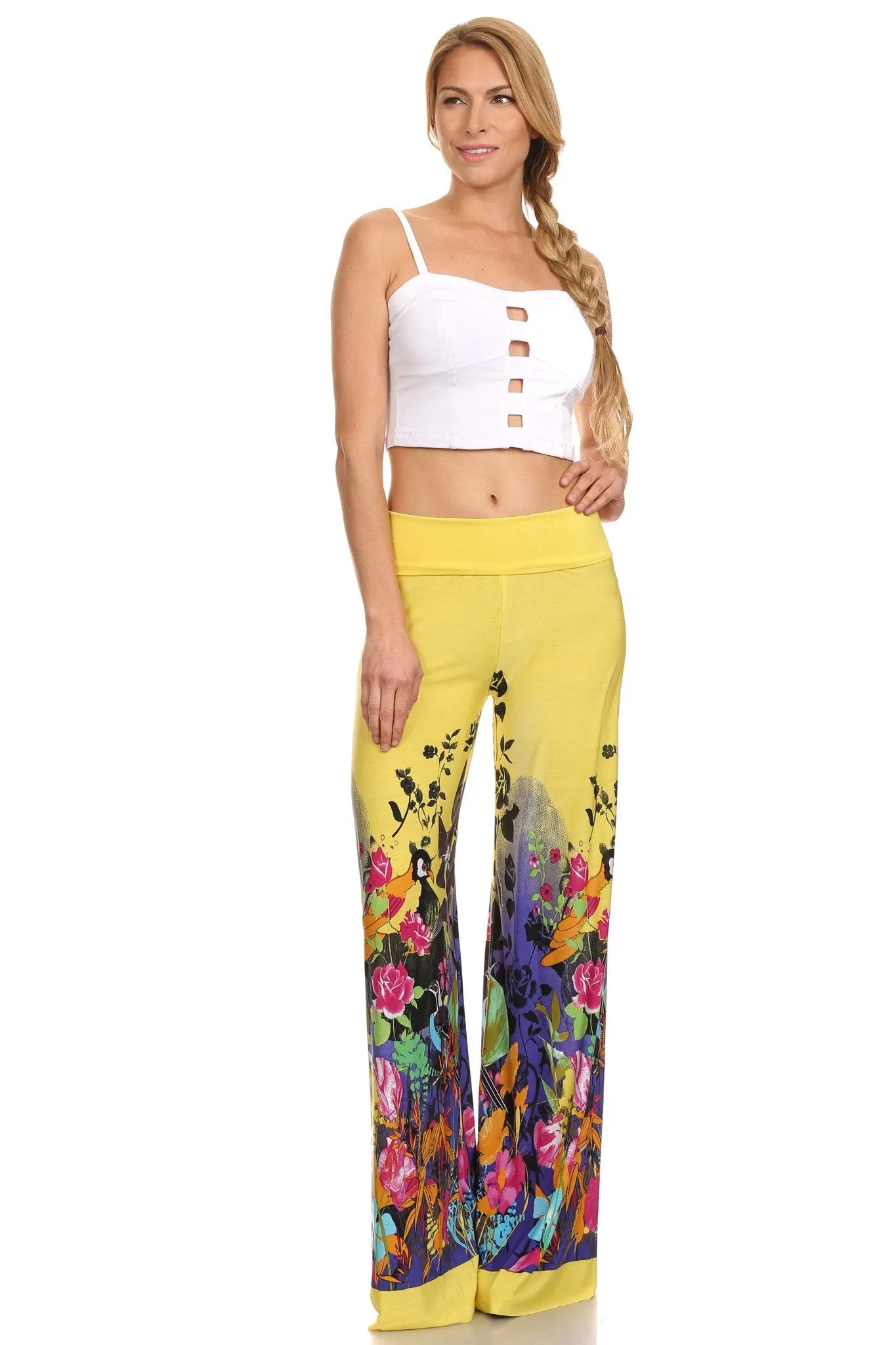 Sakkas Mikaela Spring / Summer Print Wide Leg Spandex Palazzo Pant