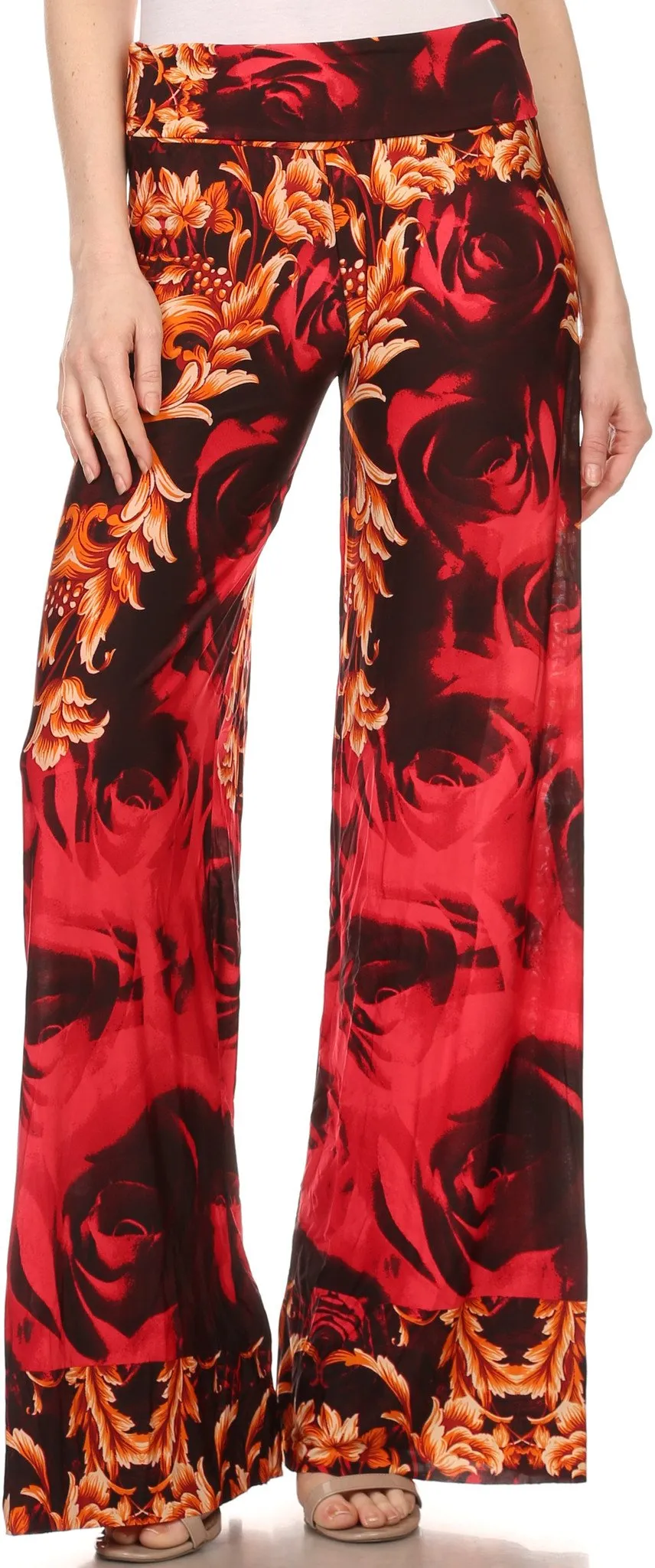 Sakkas Mikaela Spring / Summer Print Wide Leg Spandex Palazzo Pant