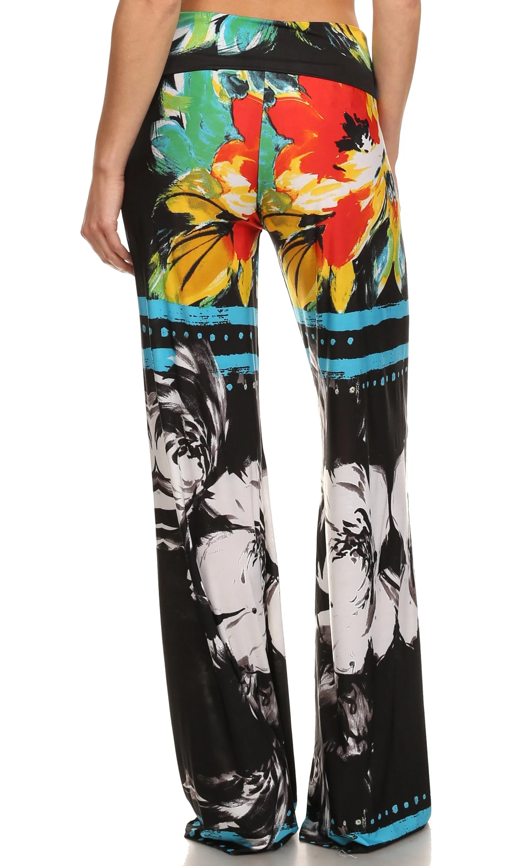 Sakkas Mikaela Spring / Summer Print Wide Leg Spandex Palazzo Pant