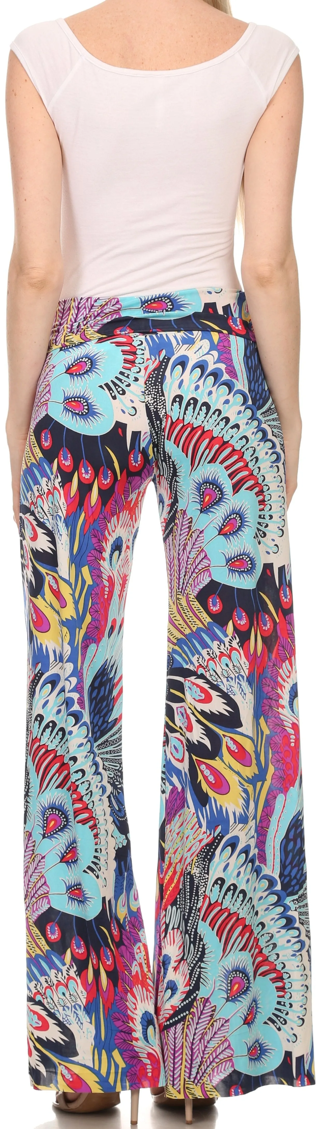 Sakkas Mikaela Spring / Summer Print Wide Leg Spandex Palazzo Pant