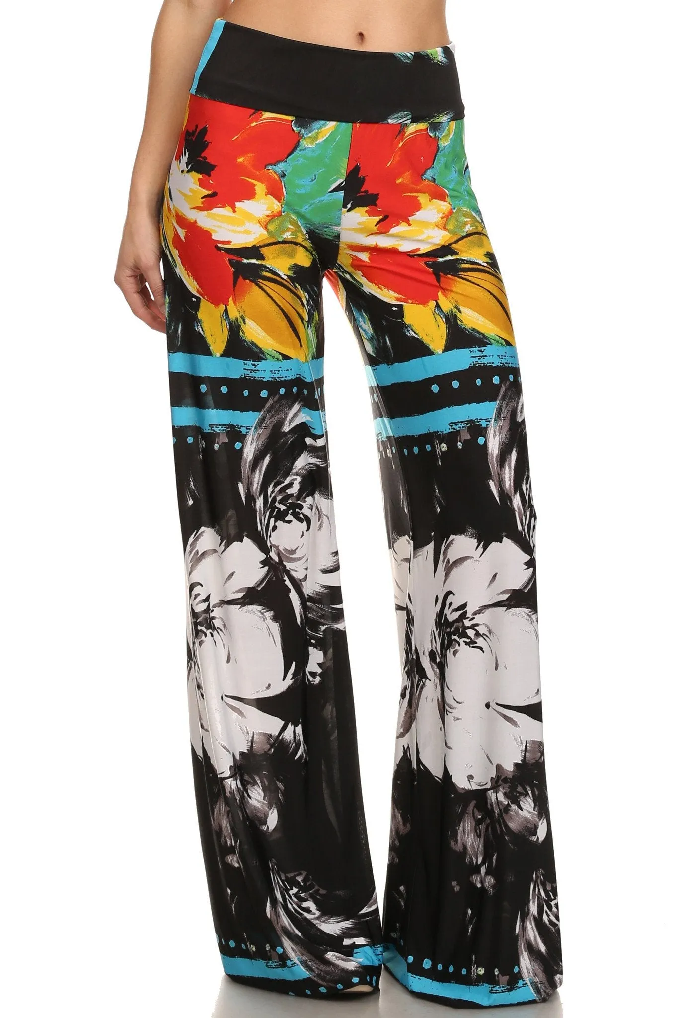 Sakkas Mikaela Spring / Summer Print Wide Leg Spandex Palazzo Pant