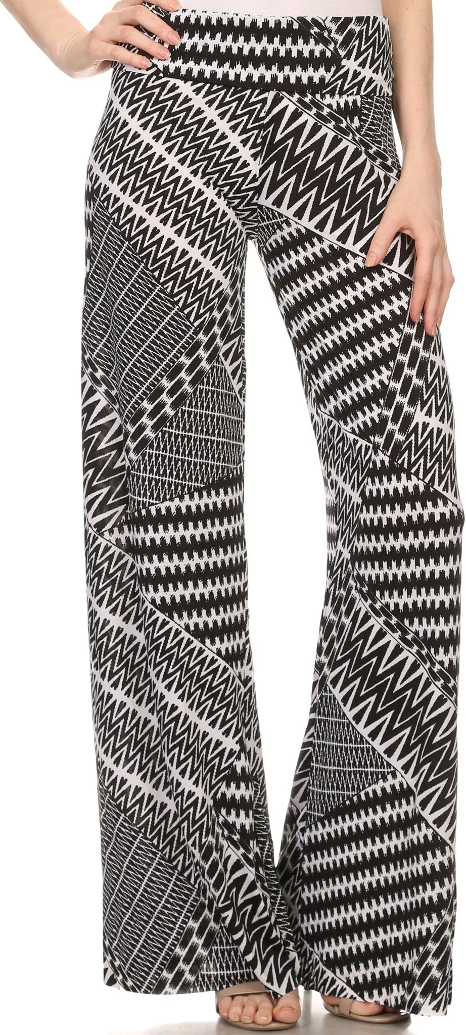 Sakkas Mikaela Spring / Summer Print Wide Leg Spandex Palazzo Pant