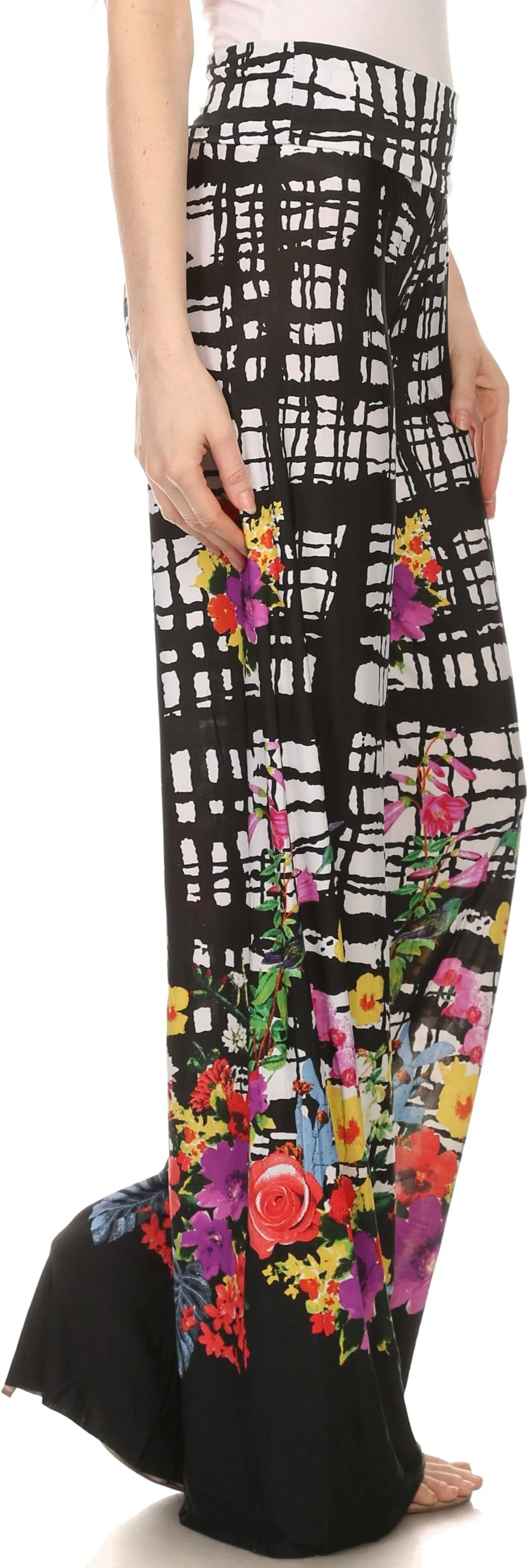 Sakkas Mikaela Spring / Summer Print Wide Leg Spandex Palazzo Pant