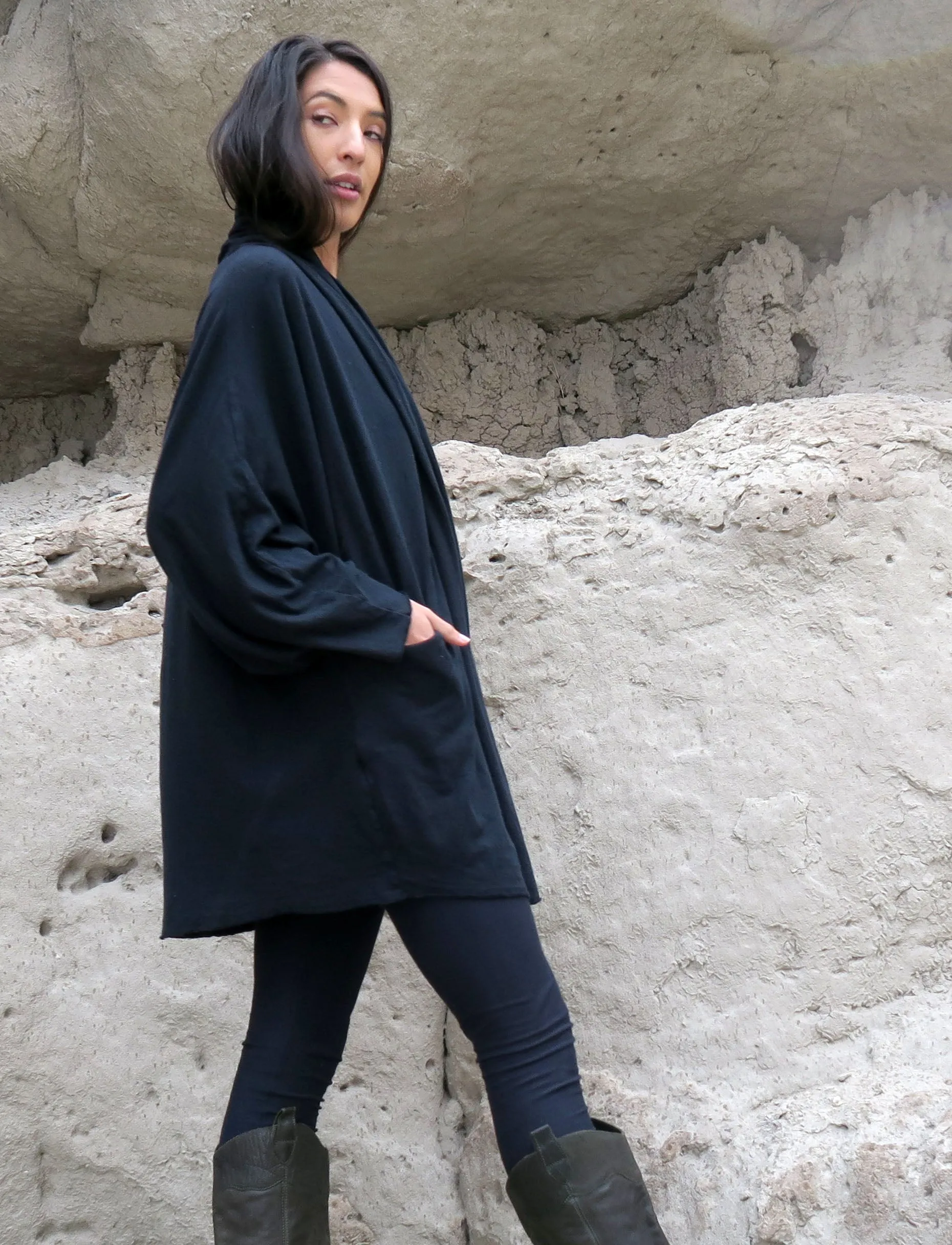 Shawl Collar Origami Tunic Kaftan