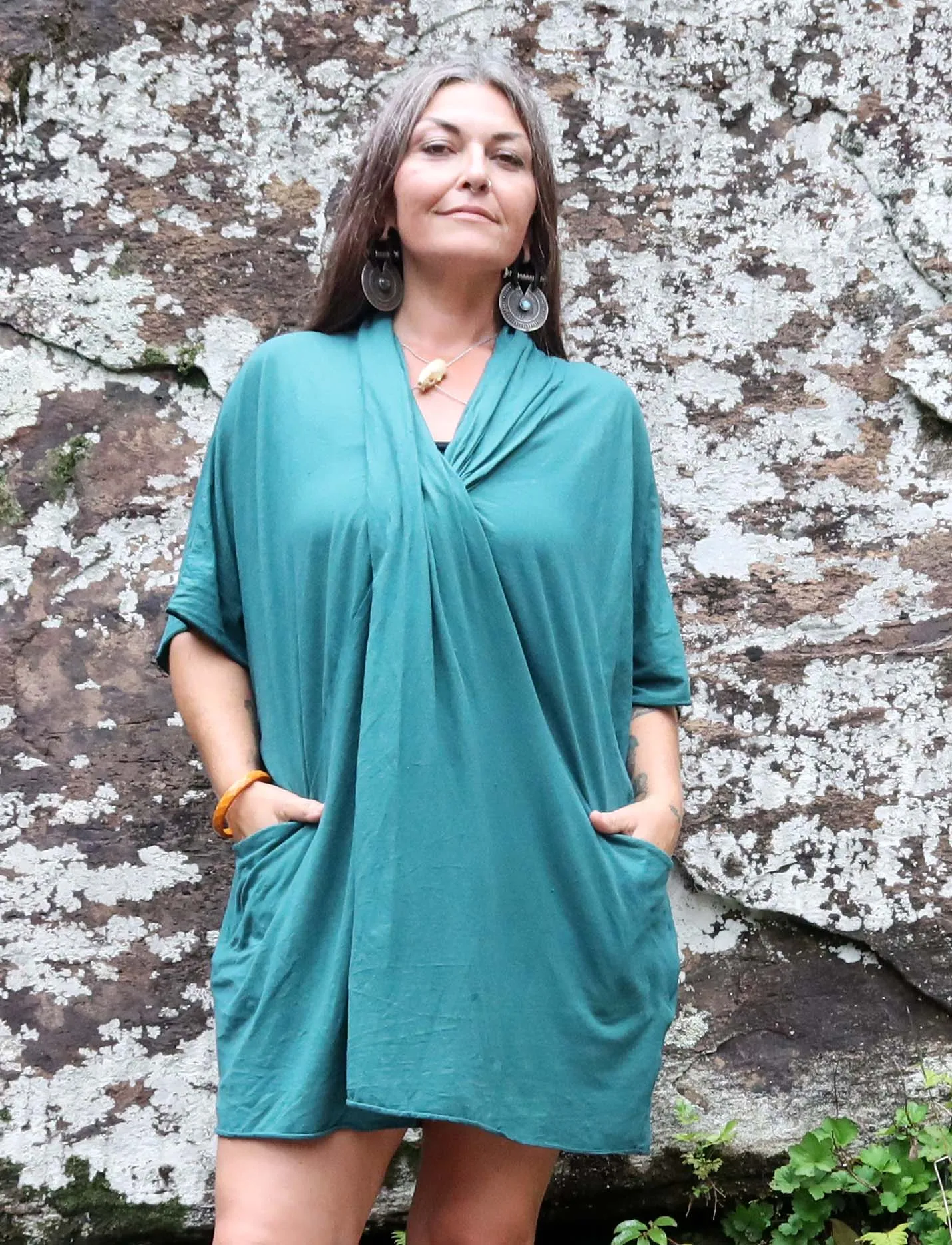 Shawl Collar Origami Tunic Kaftan