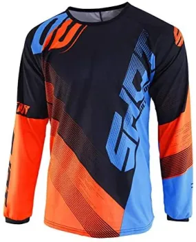 Shot Devo Adult Jersey MX Motocross Ultimate Blue/Neon Orange