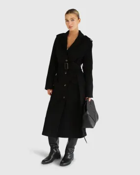 Skylight Longline Coat - Black