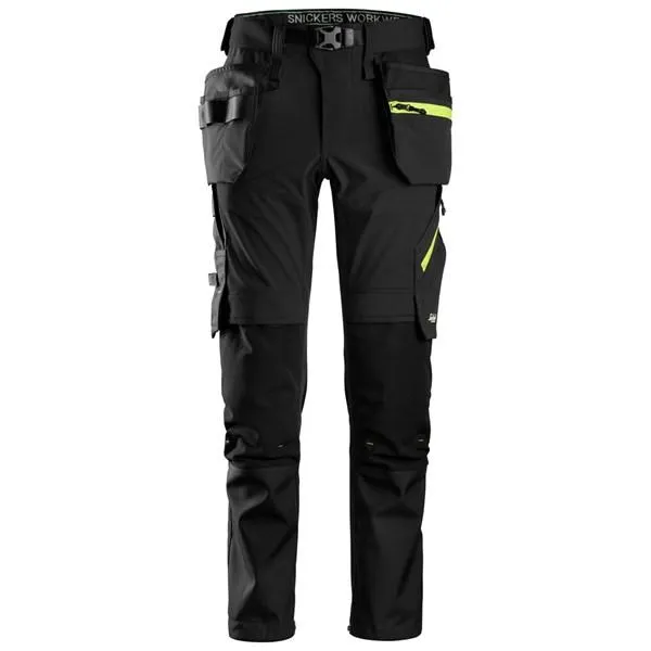 Snickers FlexiWork Softshell Stretch Trousers with Holster Pockets - 6940