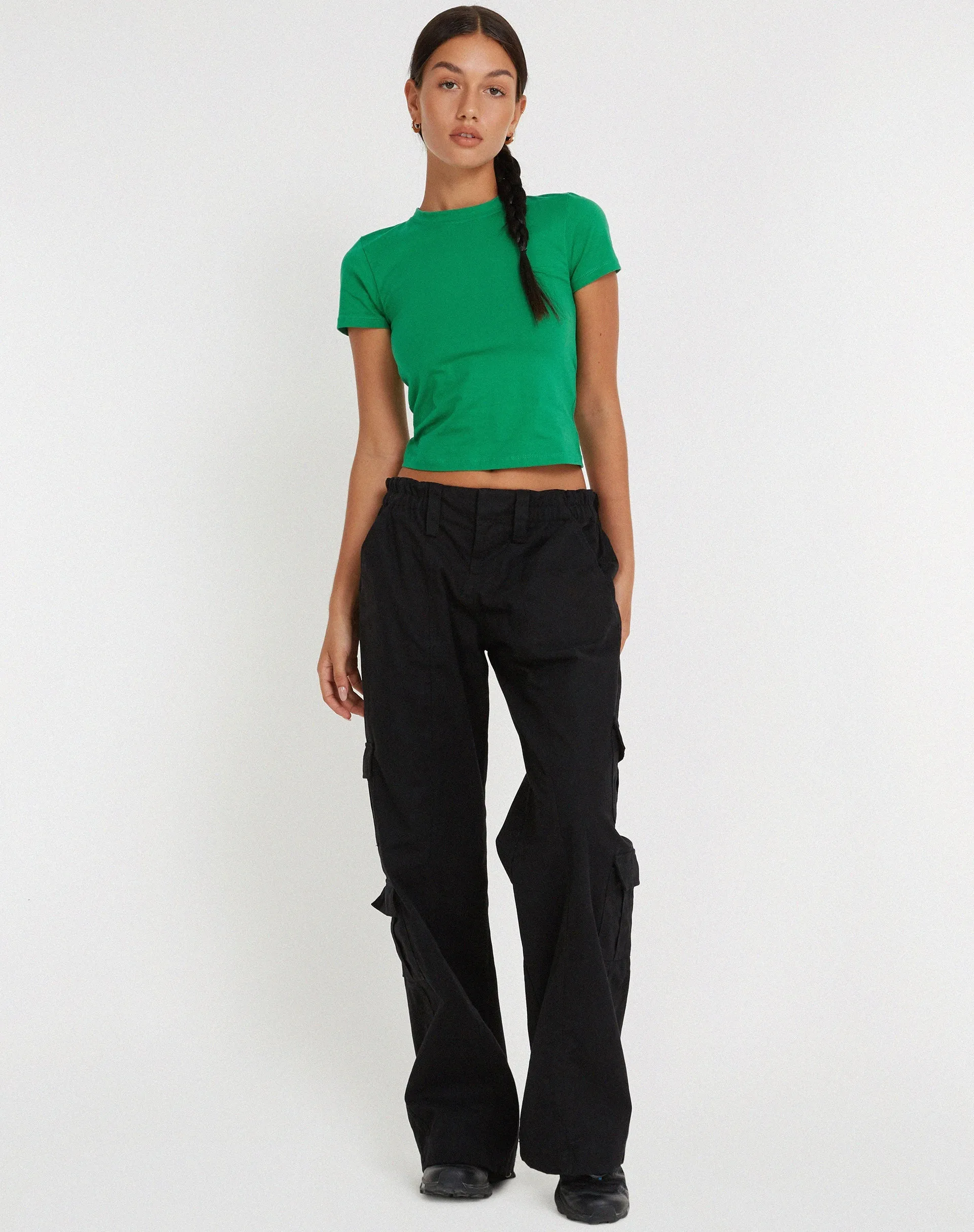 Surtie Crop Top in Bush Green