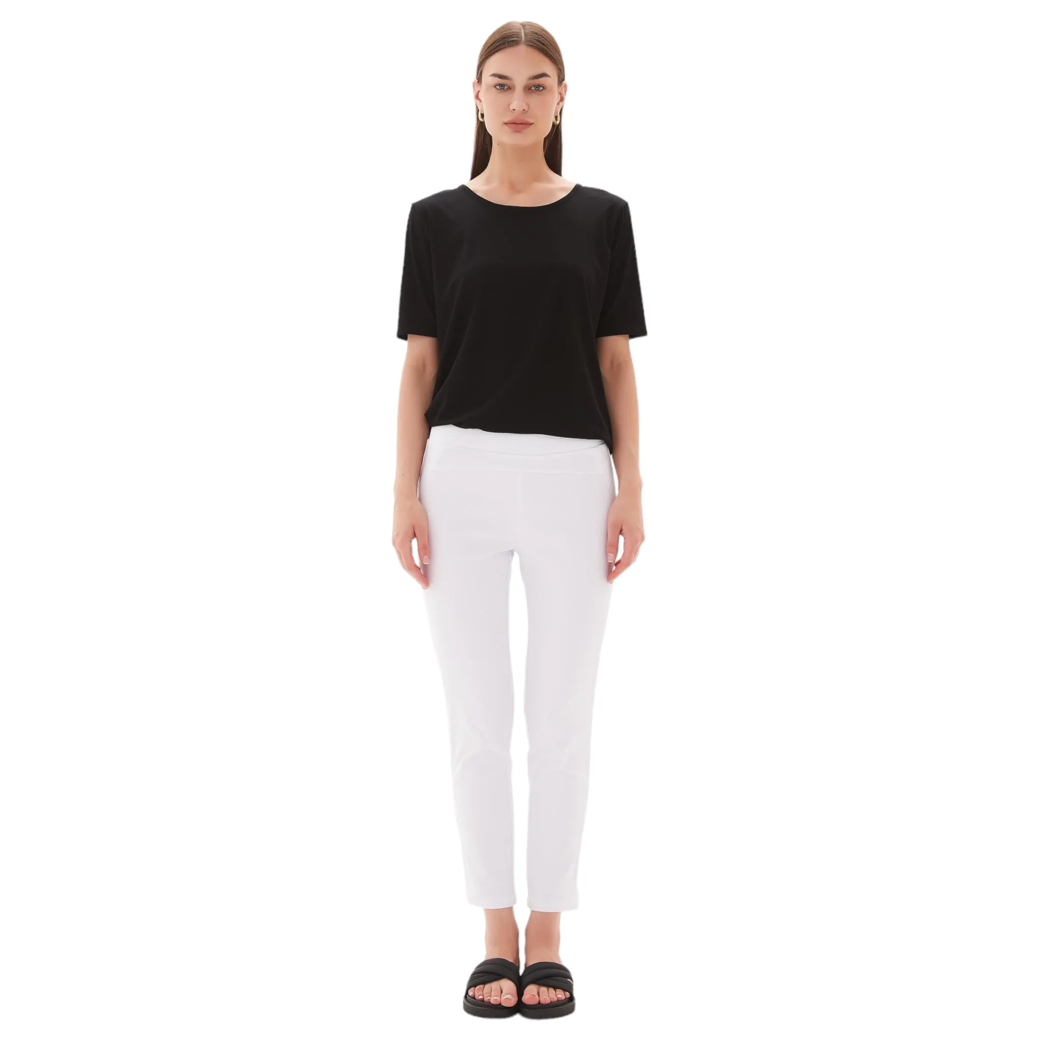 Tirelli Straight Crop Pant White