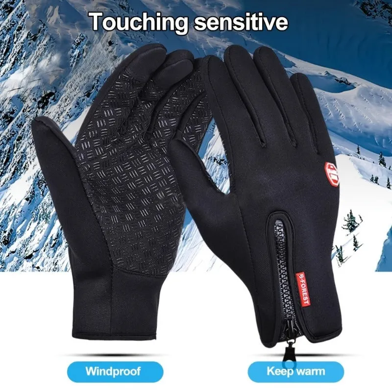 Touchscreen-Compatible Winter Gloves - Windproof, Non-Slip Grip for Cycling & Fishing | Warm & Durable Outdoor Gear for Men and Women