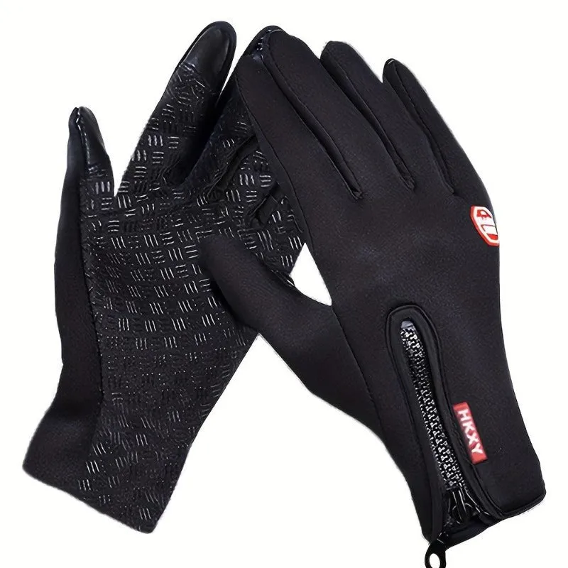 Touchscreen-Compatible Winter Gloves - Windproof, Non-Slip Grip for Cycling & Fishing | Warm & Durable Outdoor Gear for Men and Women