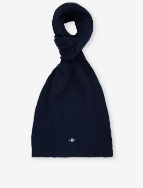 Unisex Shield Wool Knit Scarf Marine