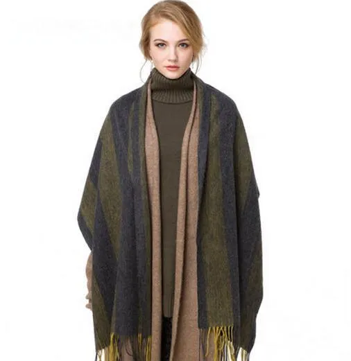 VIGROCK Knit Wool Long Scarf for Women