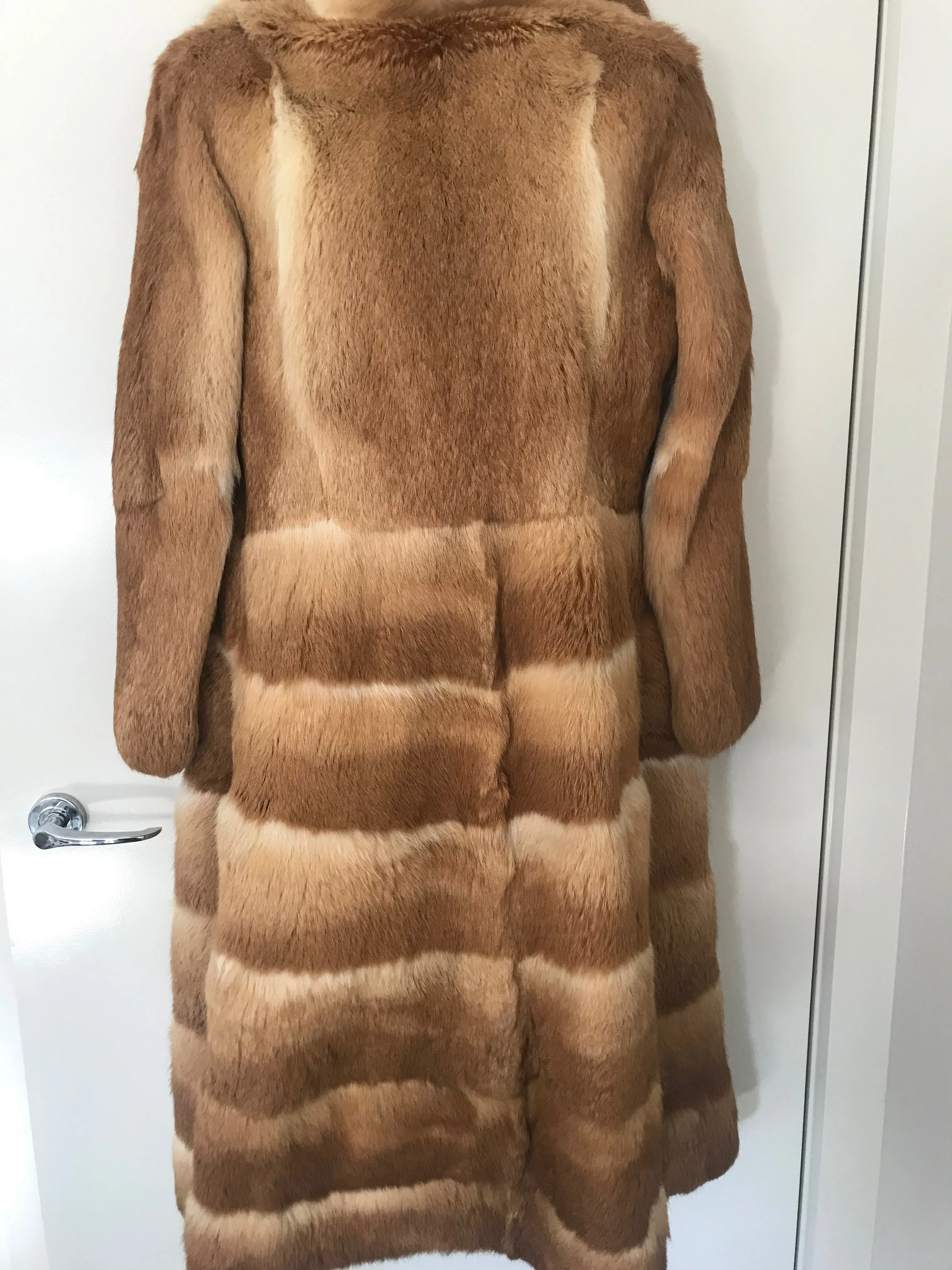 Vintage Long fox fur coat.