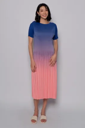 Voon Pleated Dress in Sugar Gradient