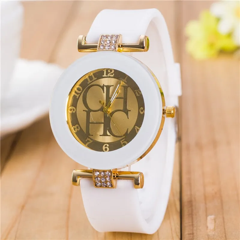 Watch Women Logo 2019 Ladies Designer Watches Luxury Brand Famous Montre Femme High Quality Rhinestone Gold Charm Bracelet