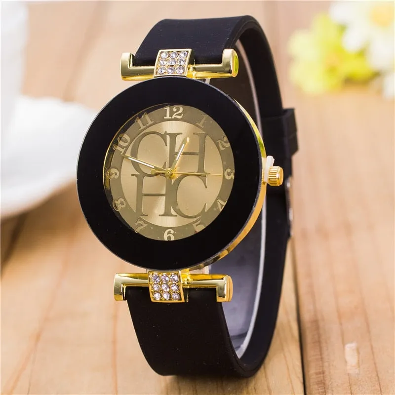 Watch Women Logo 2019 Ladies Designer Watches Luxury Brand Famous Montre Femme High Quality Rhinestone Gold Charm Bracelet