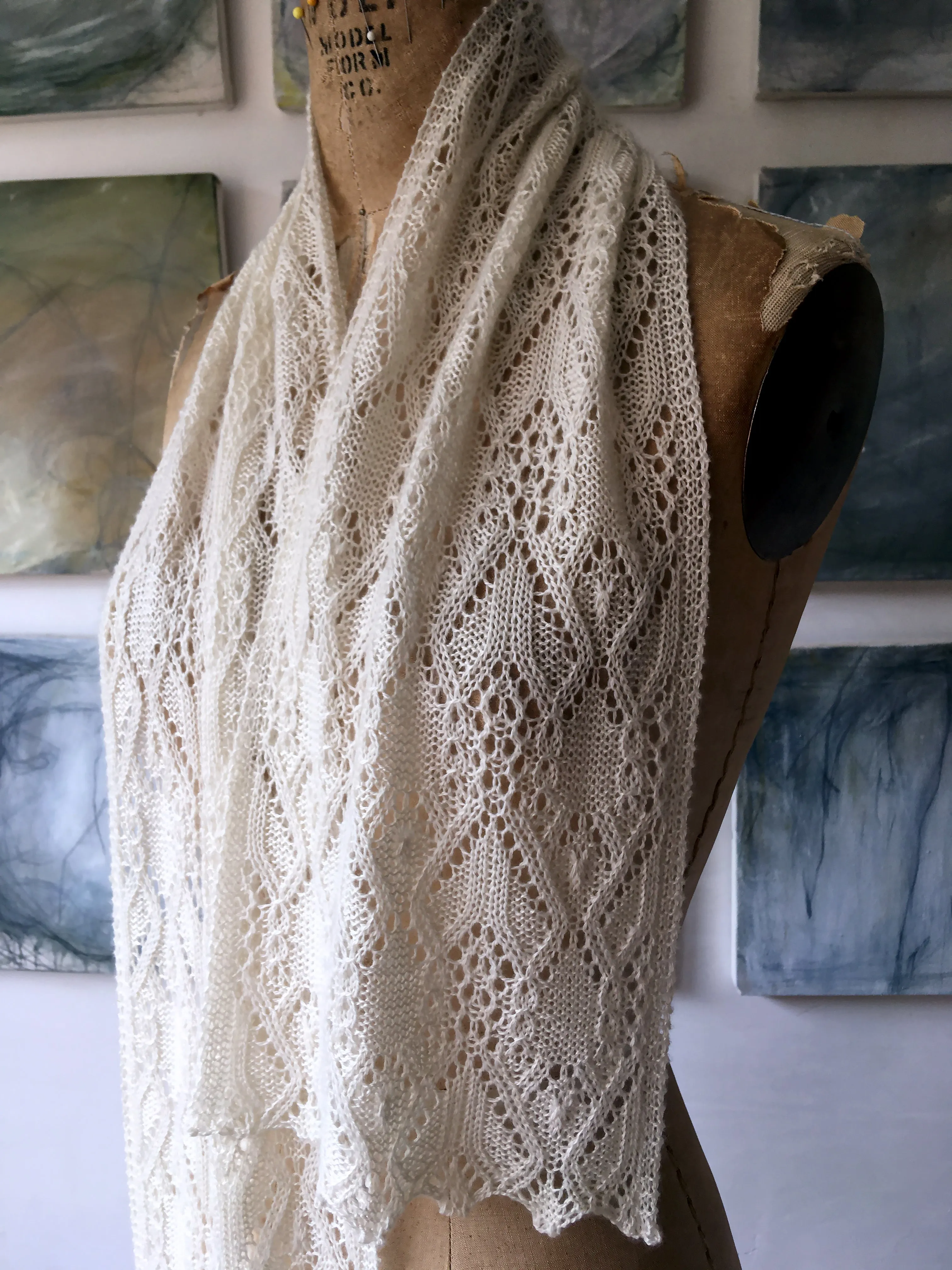 Whitethistle Scarf or Stole <br/><small>knitting pattern</small>