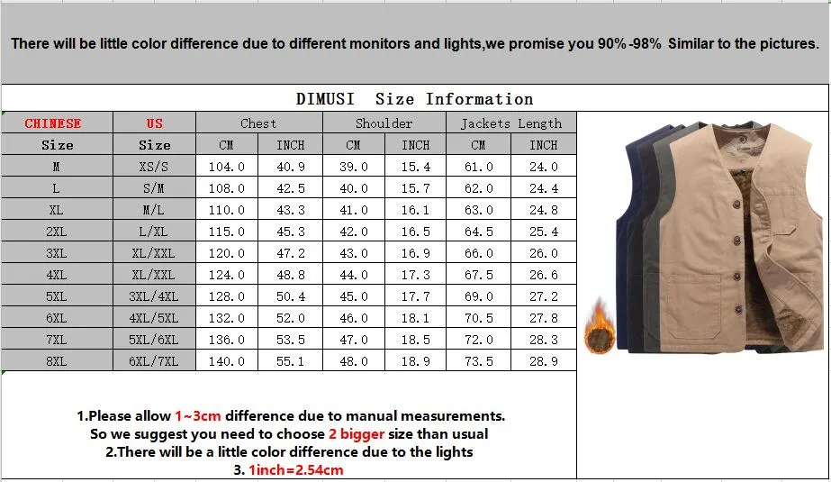 Wjczt Men  Winter Outfits  Men Vests Casual Wintter Fleece Warm Waistcoats Mens Thermal Vests Sleeveless Jackets Windbreaker Vests Clothing 8XL