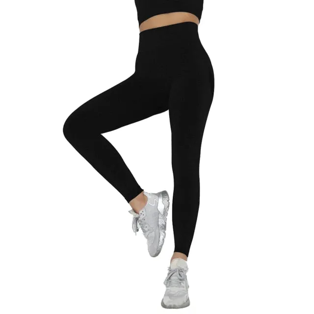 Women's High Waist Seamless Leggings Push Up Fitness Yoga Pants