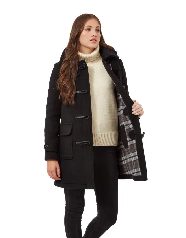 Women's London Classic Fit Duffle Coat - Black